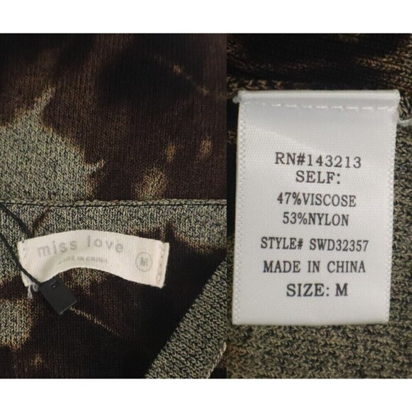 Miss Love Size M Green Tie Dye Pullover Scallop Party Bodycon Mini Dress FLAWED - Picture 5 of 14